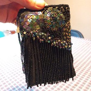 Beaded hand pouch